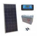 Kit solar Placa 160w Bateria 150ah agm Regulador 20a