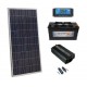 Kit solar Placa 150w Bateria 125ah Regulador 20a inversor 600w