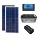 Kit solar 2x Placa 150w Bateria 250ah Regulador 30a inversor 600w