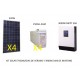Kit solar 2x Placa 150w Bateria 250ah Regulador 30a inversor 600w