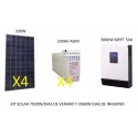 Kit solar 7920w/3960w Diarios 4 Baterías AGM