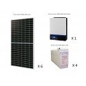 Kit solar 14400w/8400w Diarios con 4 Baterías AGM