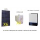Kit solar 2x Placa 150w Bateria 250ah Regulador 30a inversor 600w