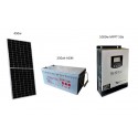 Kit solar Placa 450w Bateria 250ah AGM inversor híbrido 1000w MPPT 50a