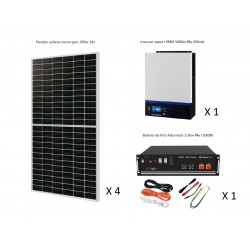 Kit solar 10800w/6300w Diarios con Batería de Litio