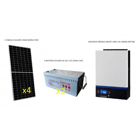 Kit solar 10800/6300w Diarios con batería de Litio