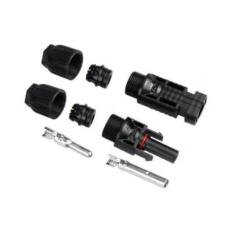 Set conectores MC4 macho+hembra para cable de panel solar