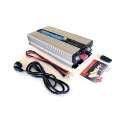 Inversor solar 3000w 12v Onda pura LCD+Mando+Cables+Cargador