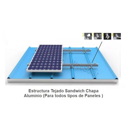 Soporte Para 1 Placa solar